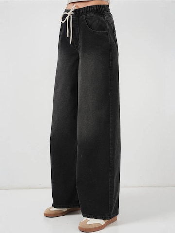 Bigdart Wide Leg Jeans in Schwarz