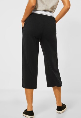 STREET ONE Wide Leg Hose in Schwarz