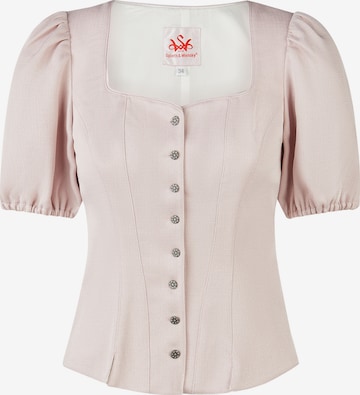 Blouse folklorique 'Herlingen' SPIETH & WENSKY en rose : devant