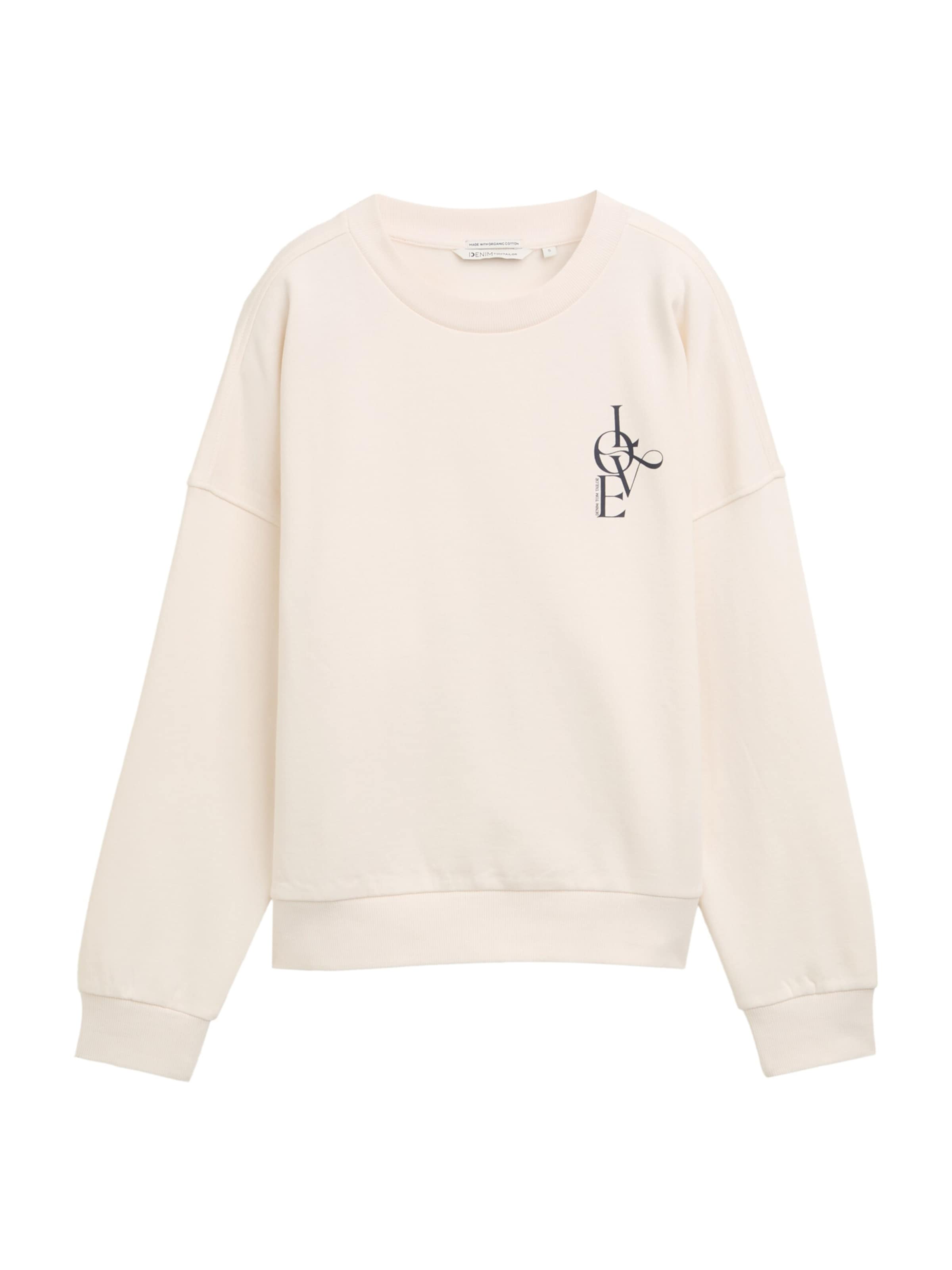 TOM TAILOR DENIM - Sudadera en blanco: frente