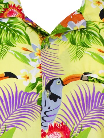 King Kameha Shirt 'Parrot Cockatoo' in Geel
