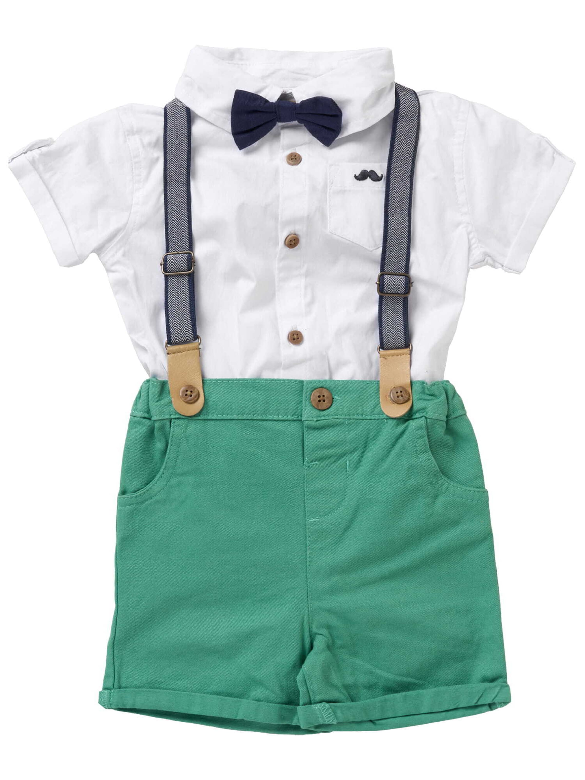 Little Gent Set 'Classic' in Grün: Vorderseite