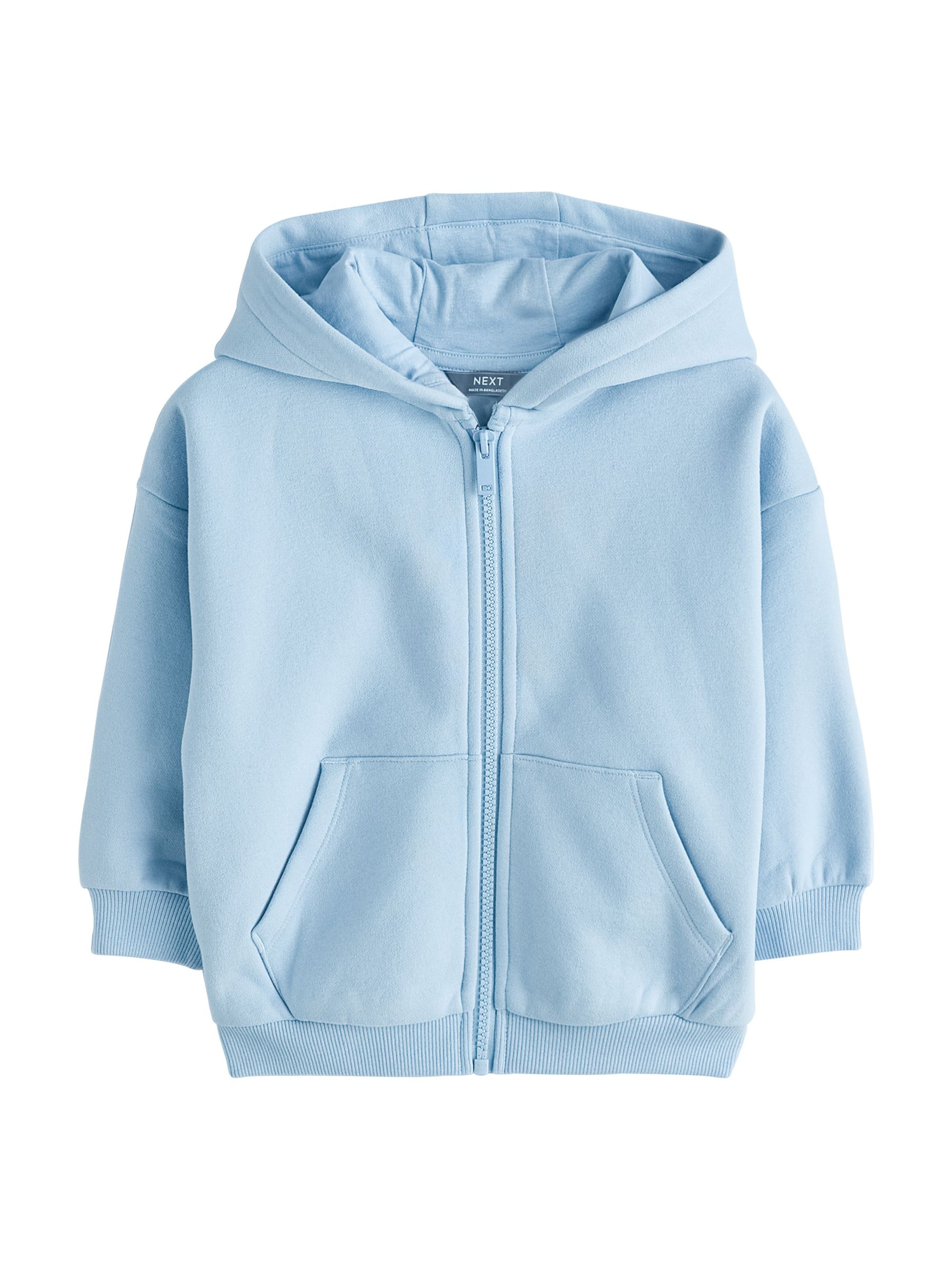 Next - Sudadera con cremallera en azul: frente