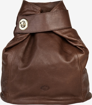 Sac à dos piké en marron : devant