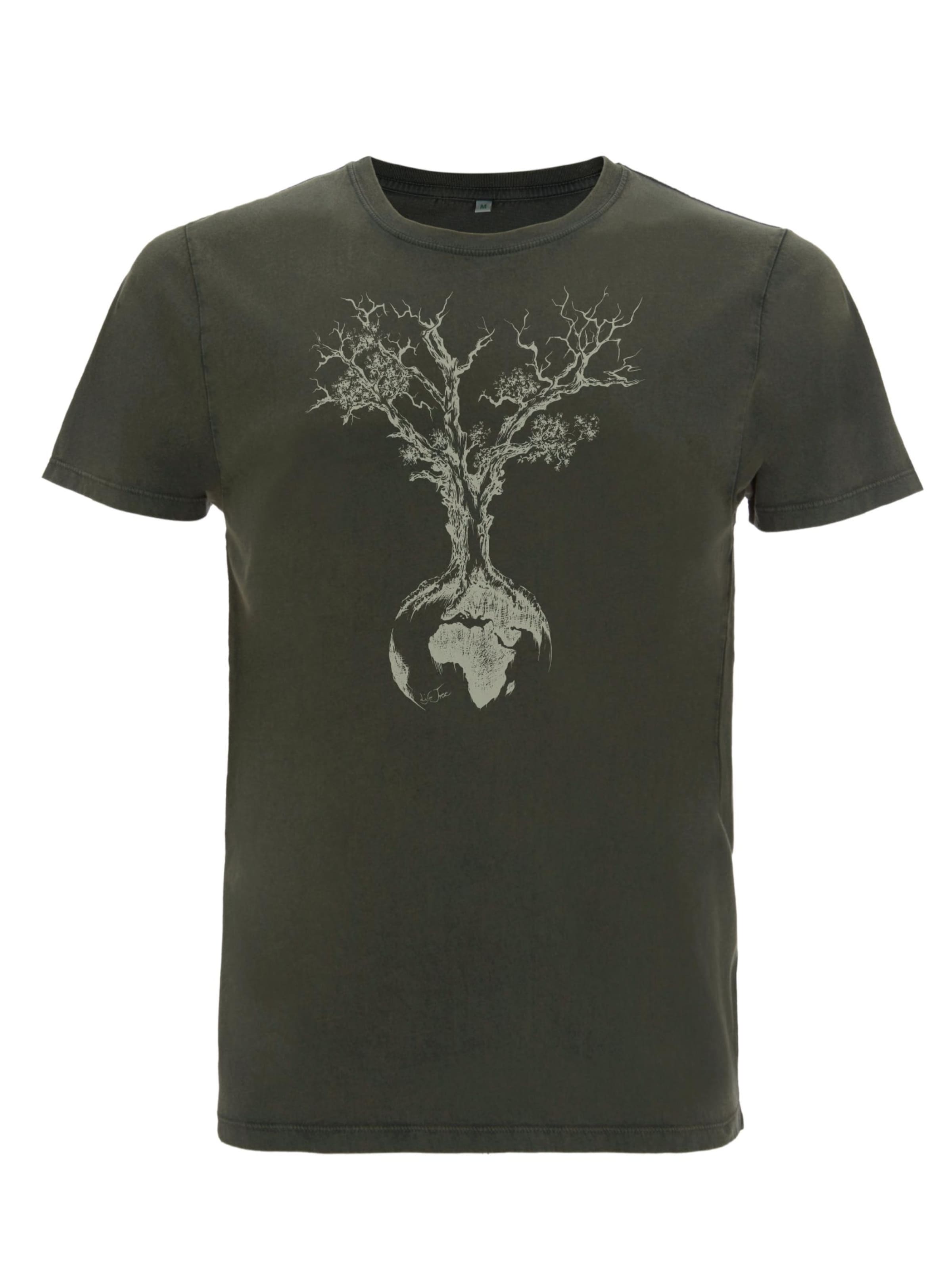 Life-Tree Shirt 'Fairwear Organic Weltenbaum' in Green: front