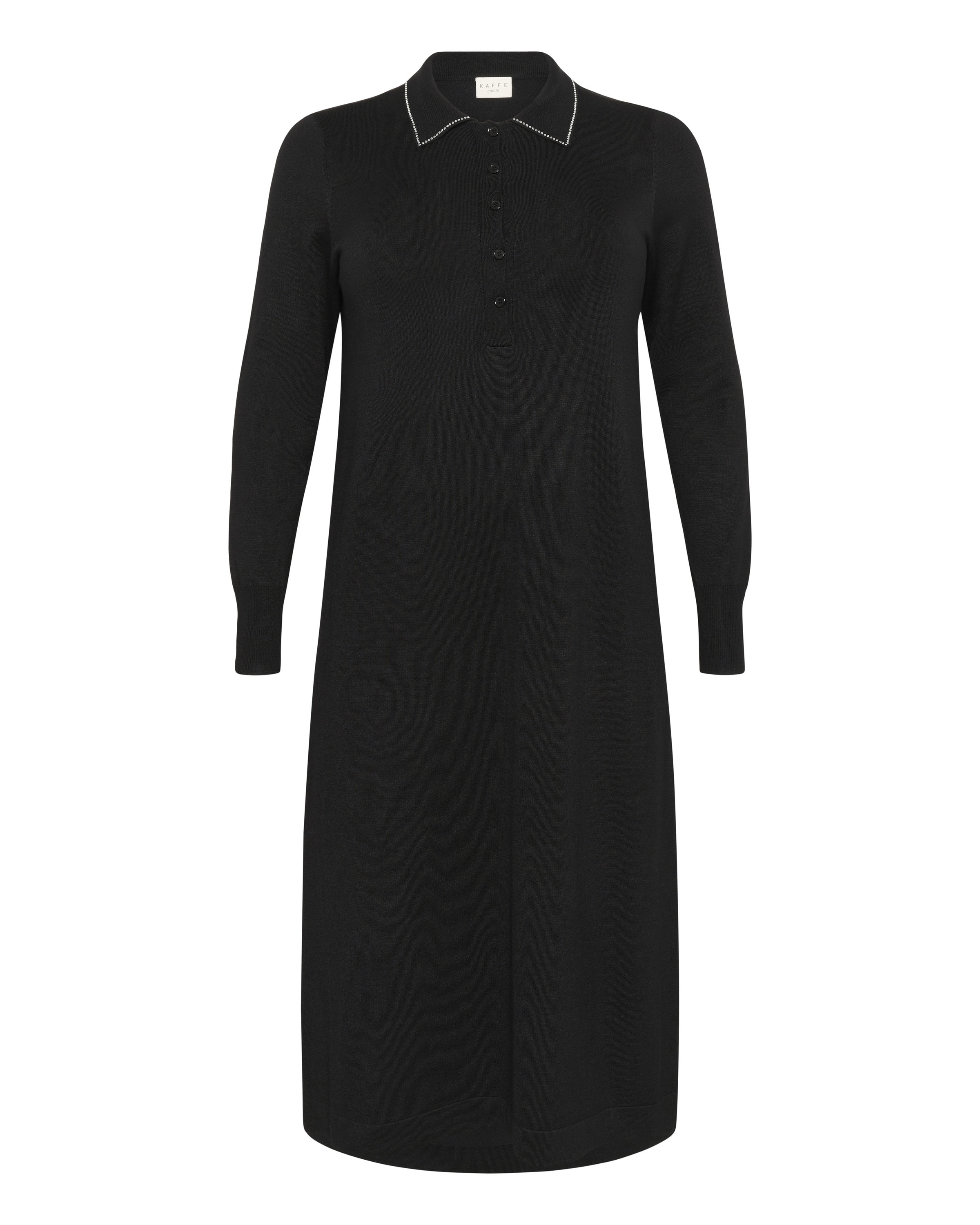 KAFFE CURVE Kleid in Schwarz: Vorderseite