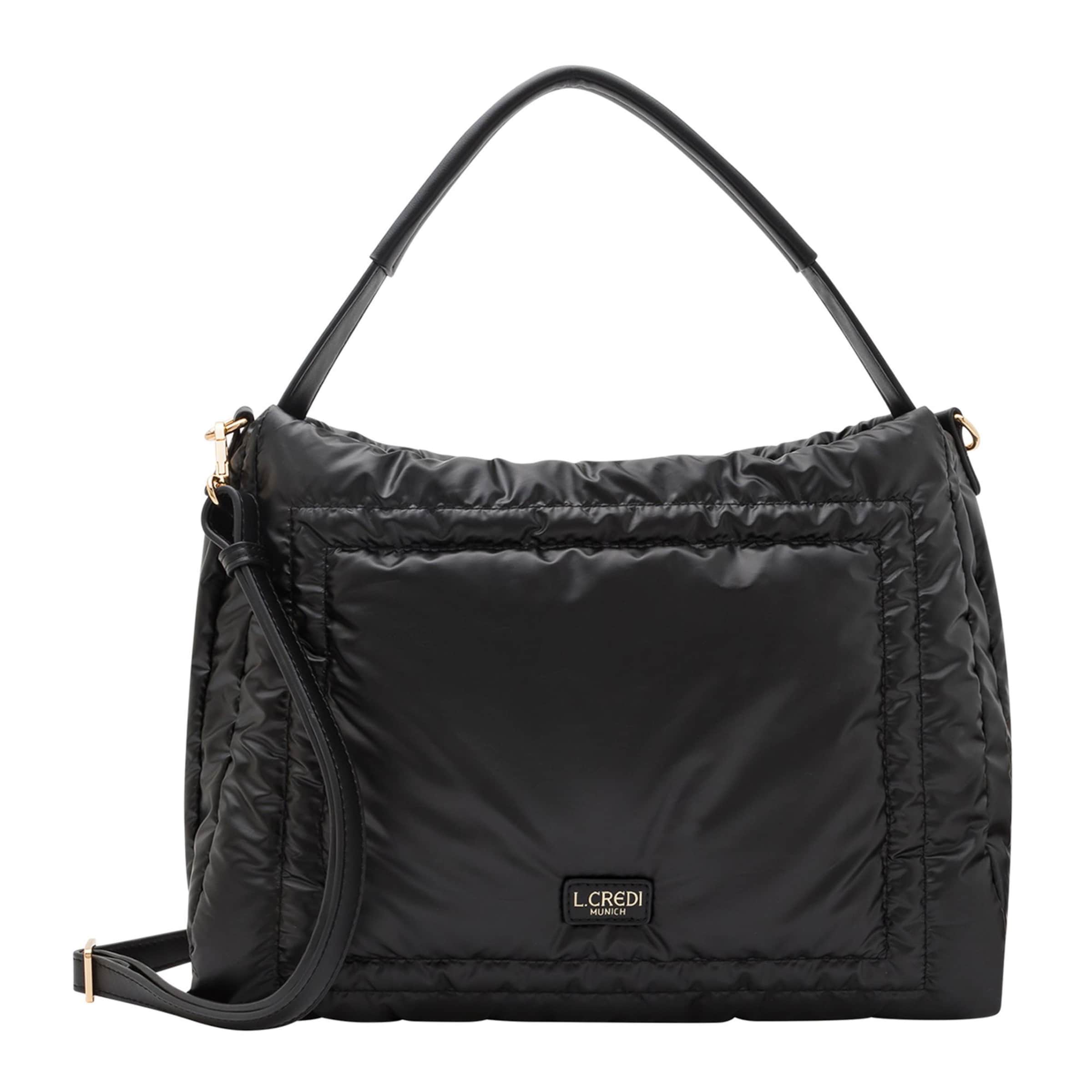 L.CREDI Shoulder bag 'Odina' in Black: front