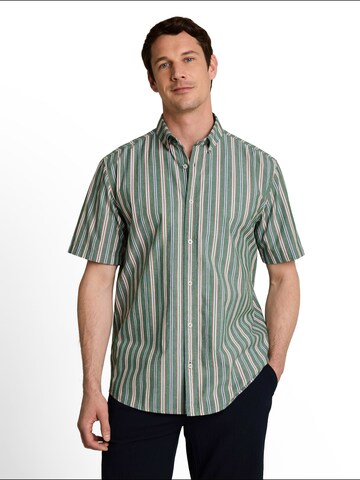 TOM TAILOR Comfort fit Button Up Shirt in Green: front