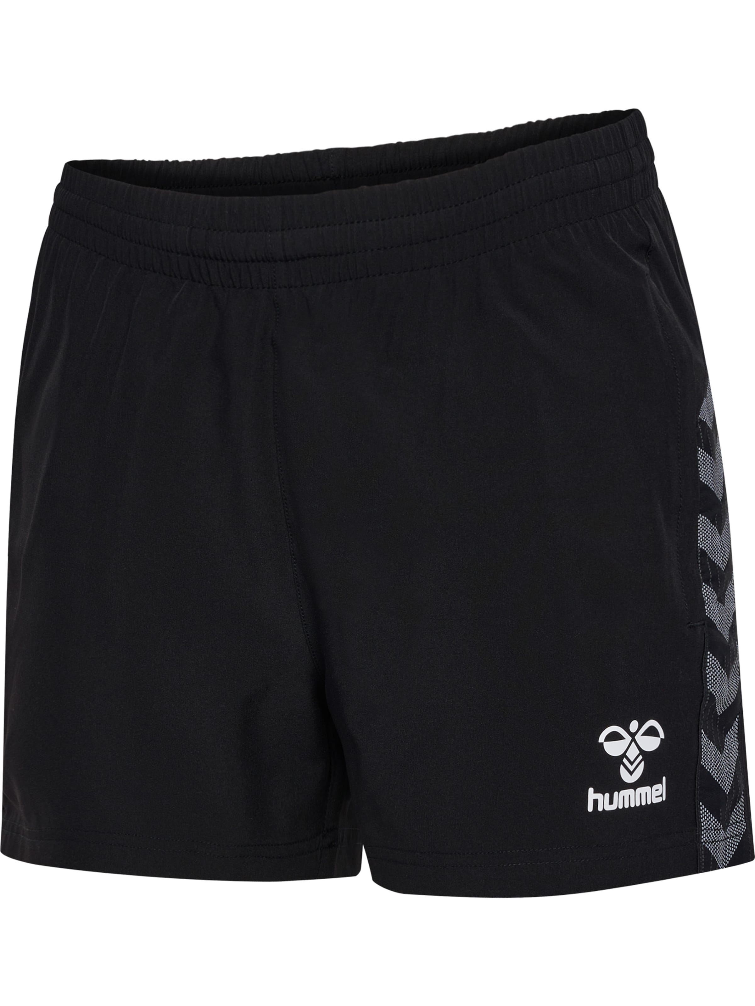 Hummel Regular Workout Pants in Black: front