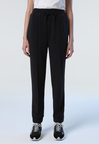 North Sails Regular Jogger Pants Interlock Trousers in Schwarz: Vorderseite