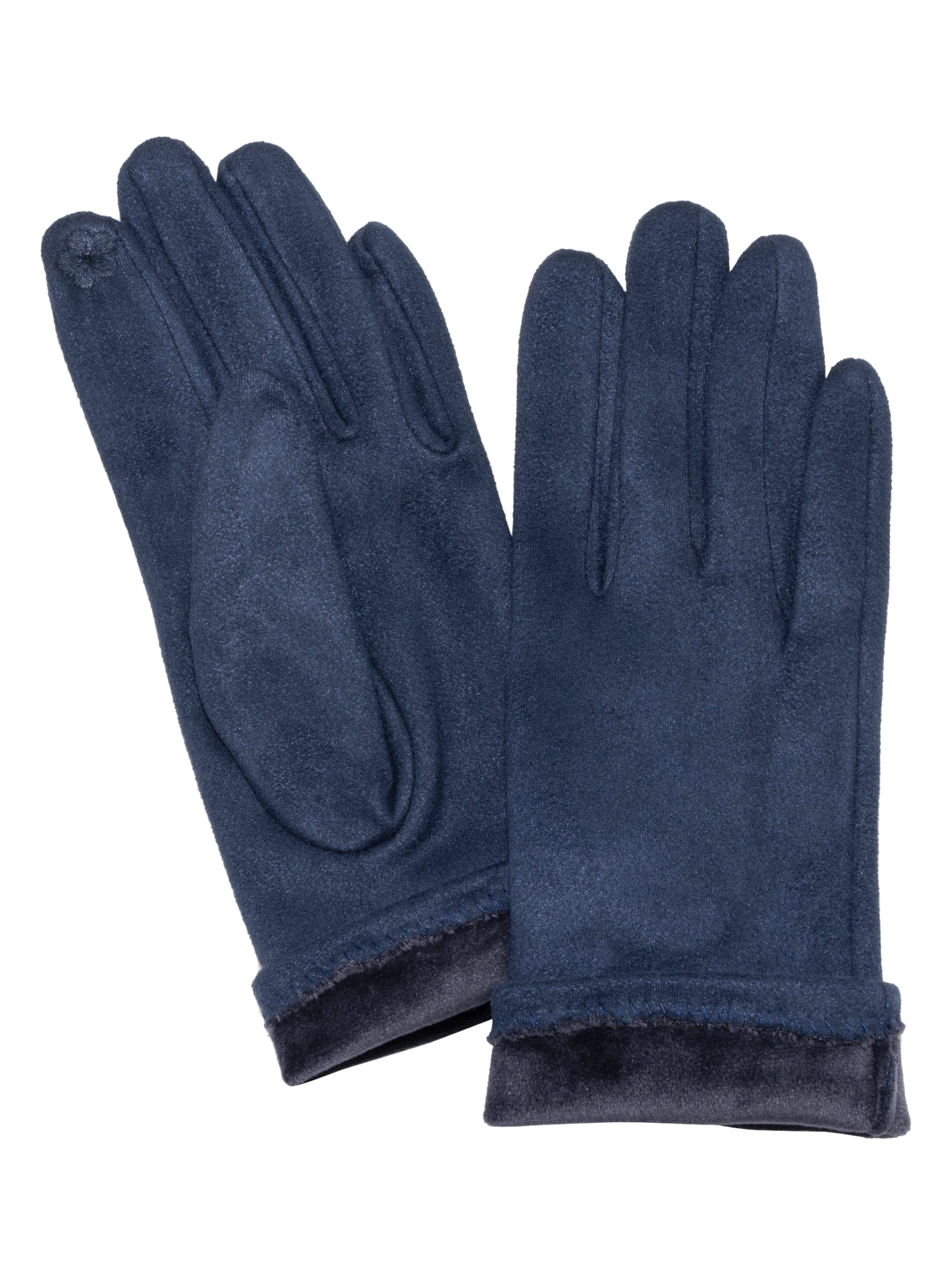 Seasons of April Vingerhandschoenen ' Thea ' in Blauw: voorkant