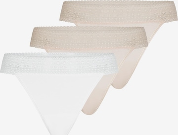 Mey String 'Modal Lace' in Beige: Vorderseite