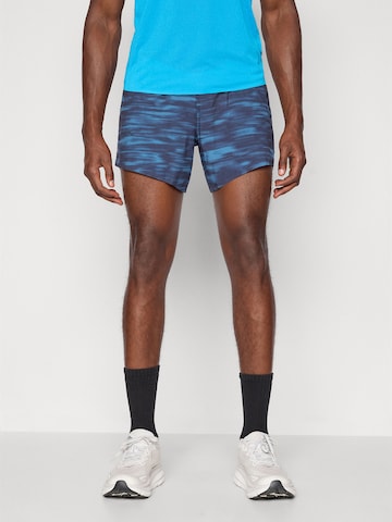 HOKA Normální Sportovní kalhoty 'GLIDE 5' – modrá: přední strana