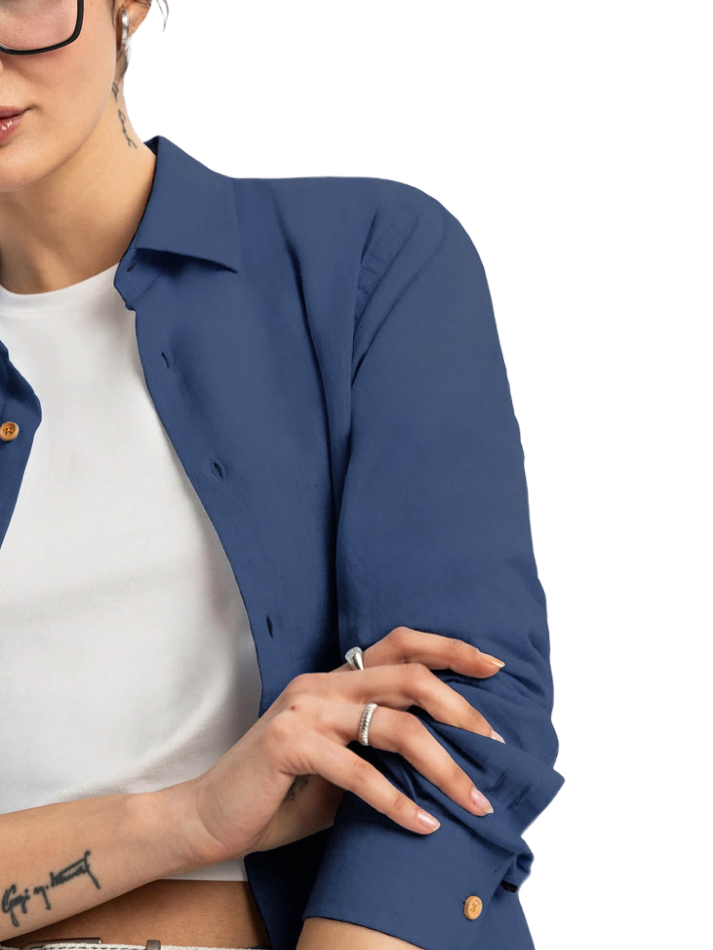 UNIQVIBE Blouse in Blue