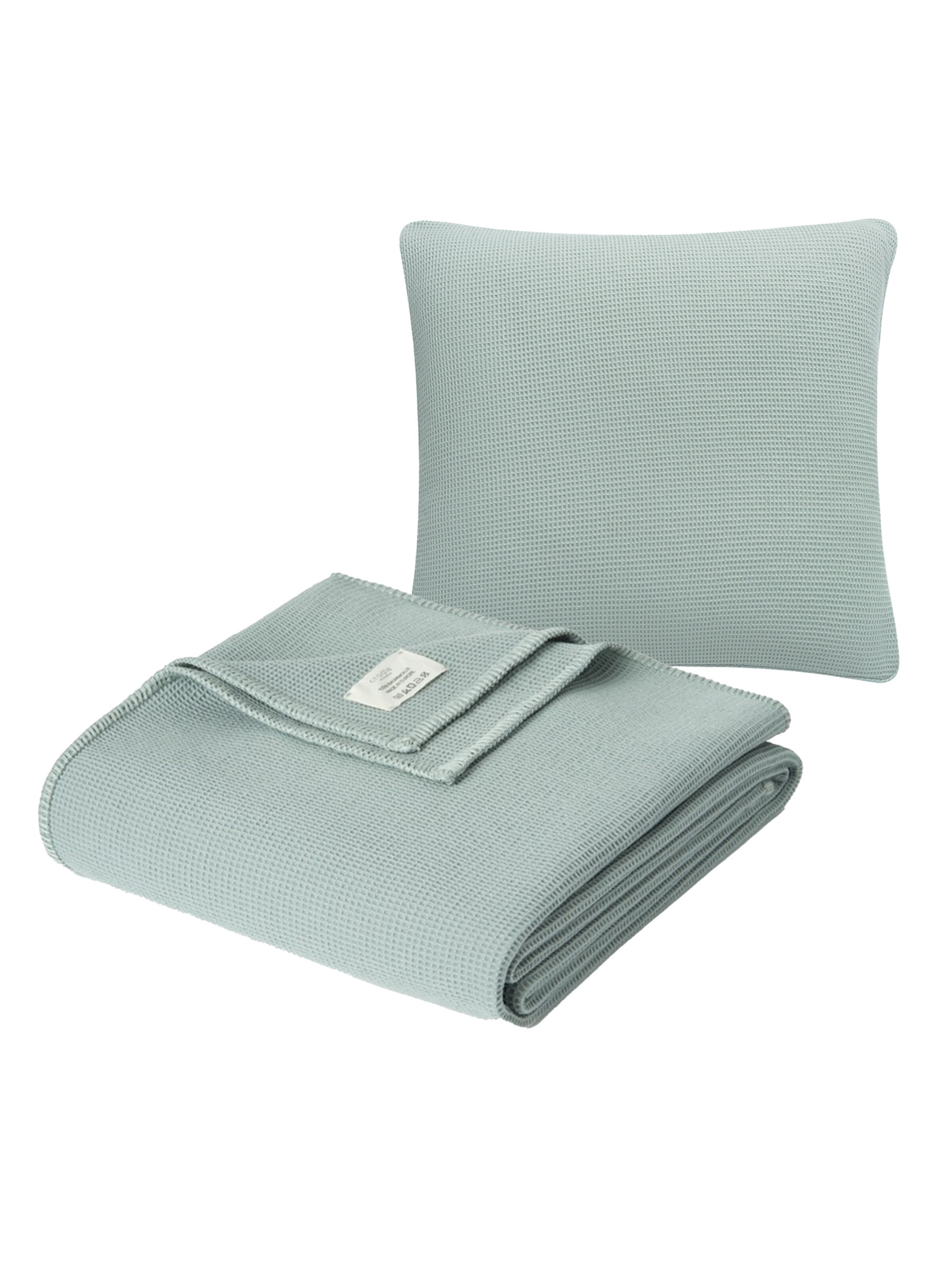 Cradle Studio Blankets in Green: front