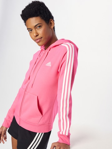 ADIDAS SPORTSWEAR Bluza rozpinana sportowa 'Essentials Fleece 3-Stripes ' w kolorze fioletowy