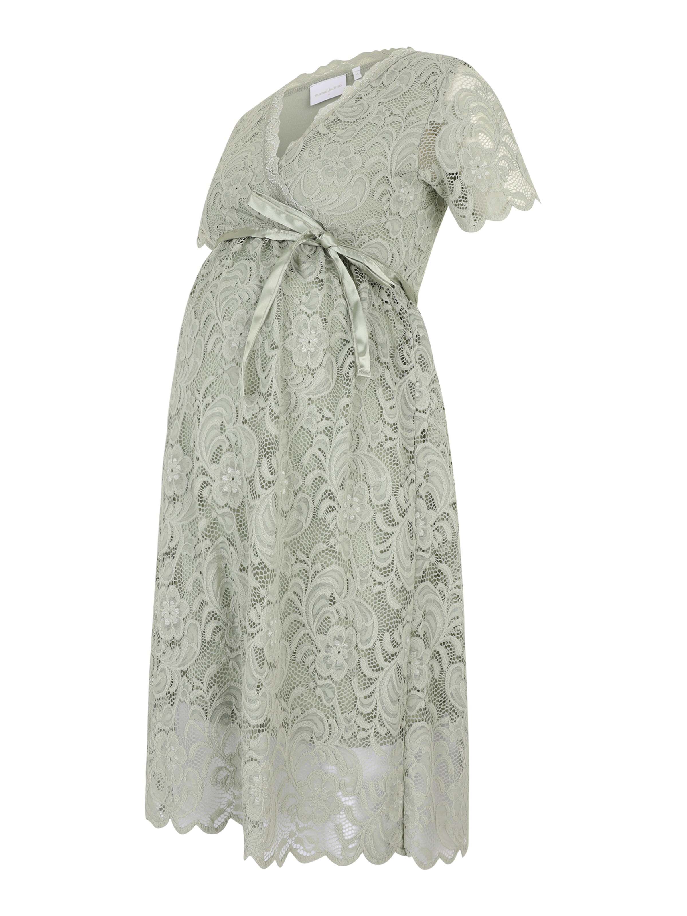 MAMALICIOUS Šaty 'MLMivane' – zelená: přední strana