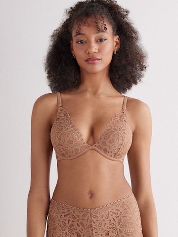 INTIMISSIMI Bralette Bra 'ELENA ITALIAN RIVIERA' in Brown: front