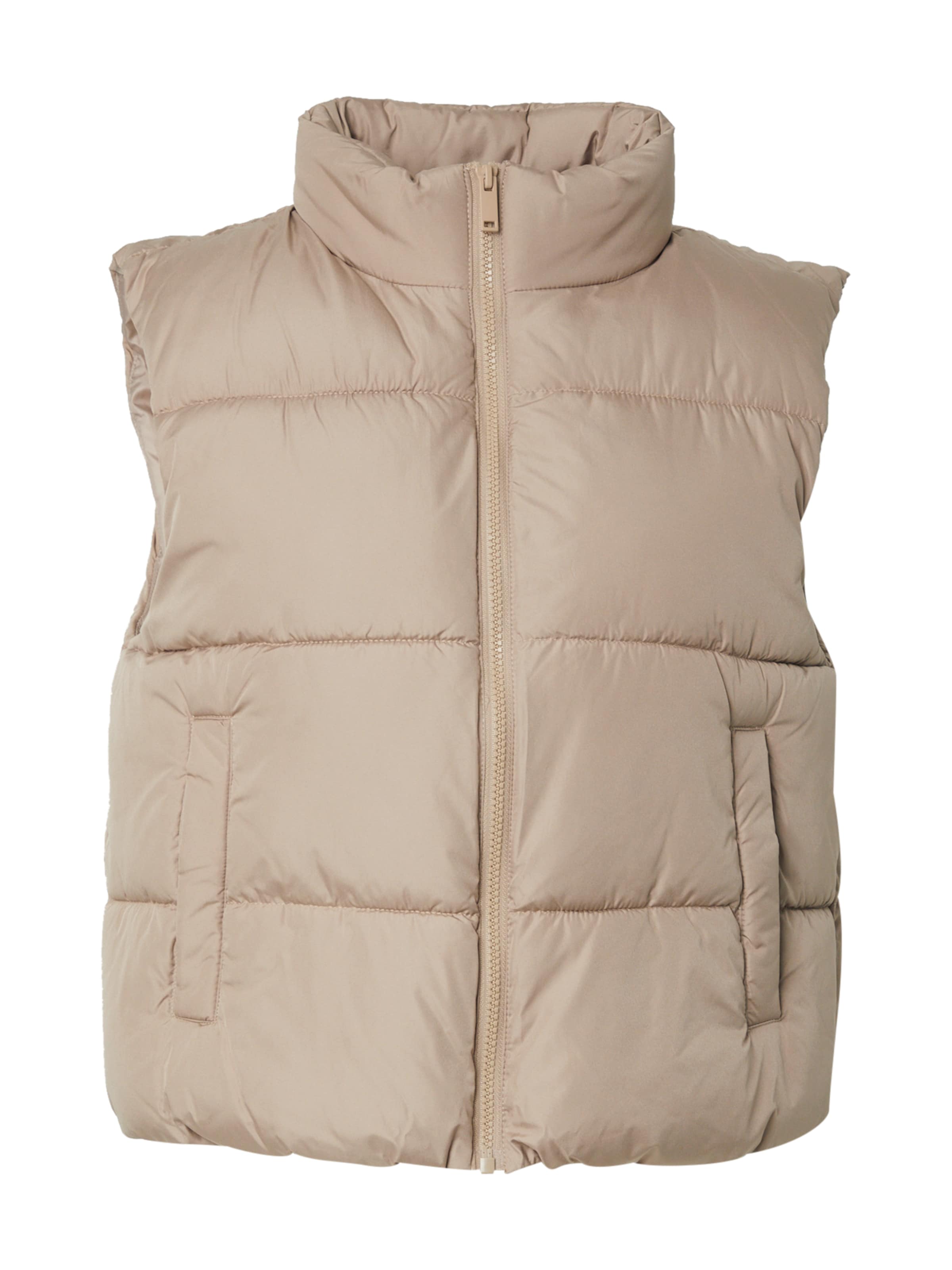 PIECES Vest 'PCBEE' in Beige: front