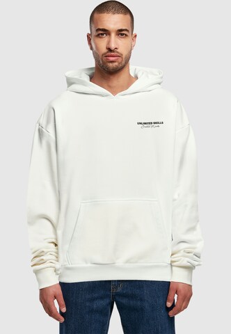 Merchcode Sweatshirt 'Unlimited Skills' in White: front