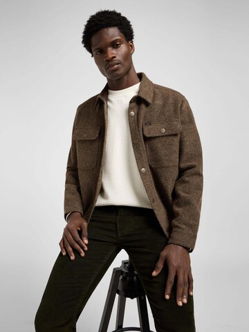 Lee Comfort fit Button Up Shirt 'Overshirt' in Brown