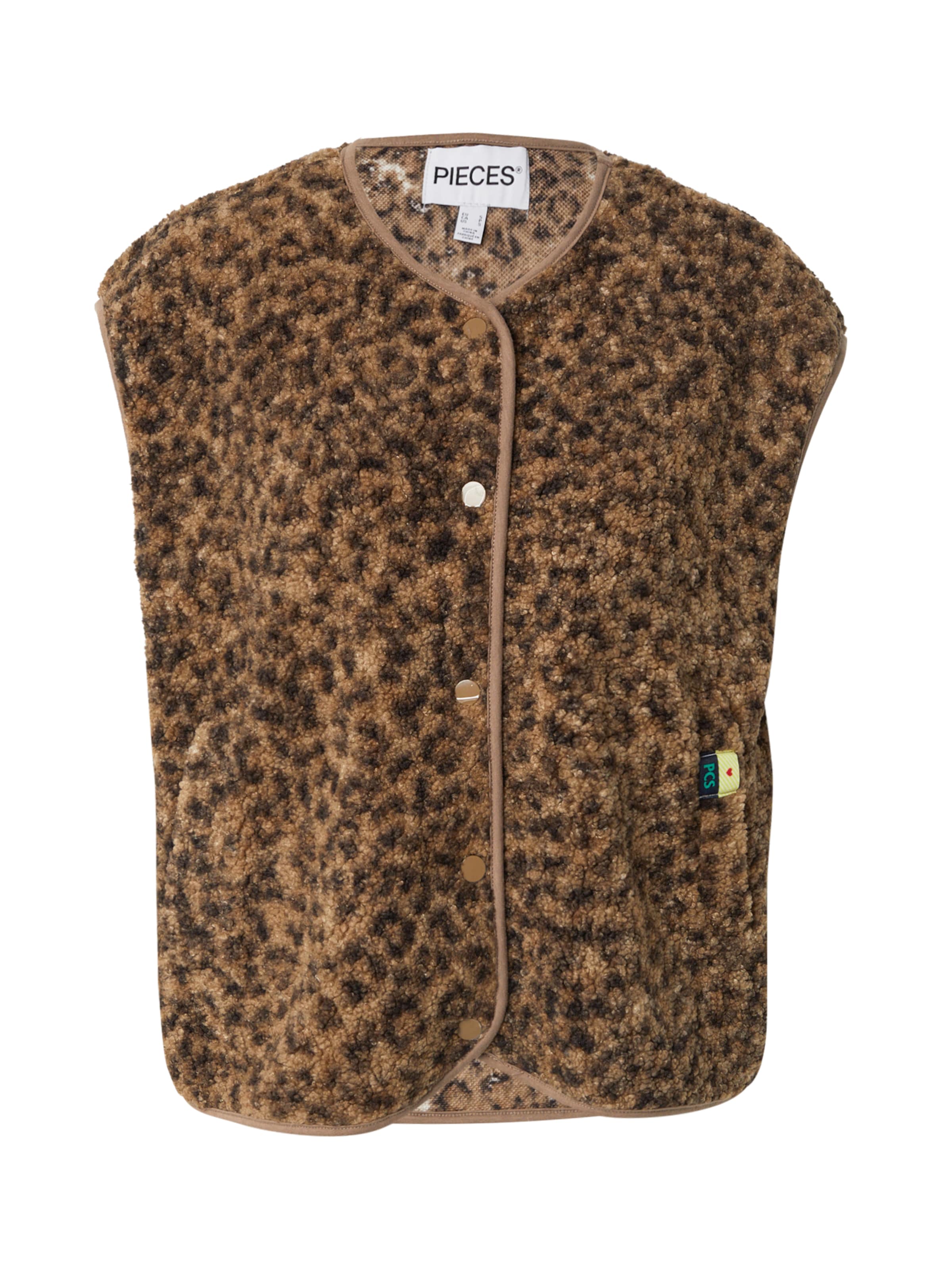 PIECES Bodywarmer 'PCKATTY' in Beige: voorkant