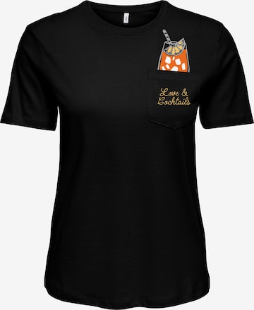 ONLY Koszulka 'ONLPOLLY' w kolorze czarny: przód