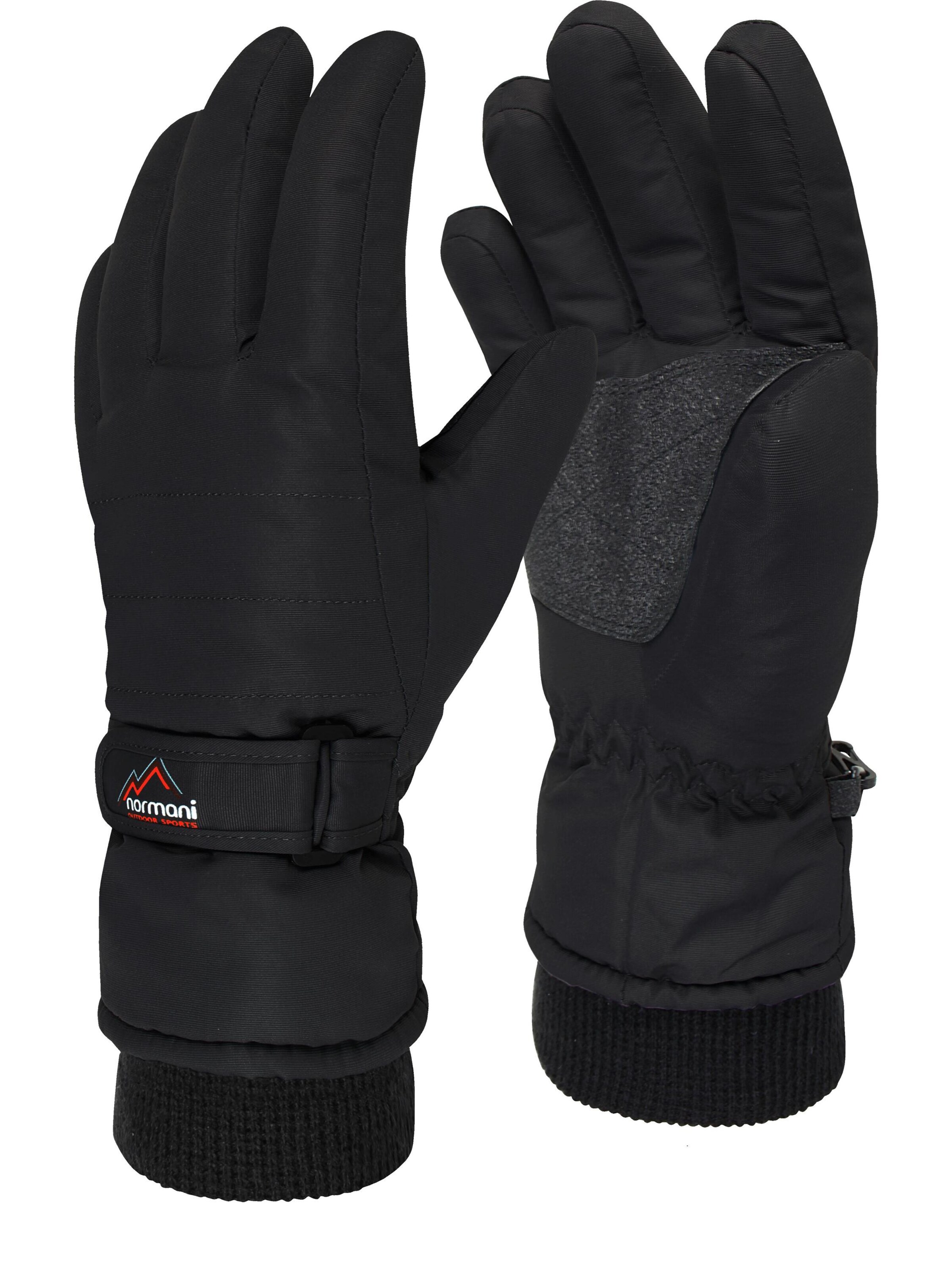 Gants de sport 'Snowguard Pro' normani en noir