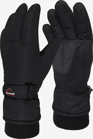 Gants de sport 'Snowguard Pro' normani en noir