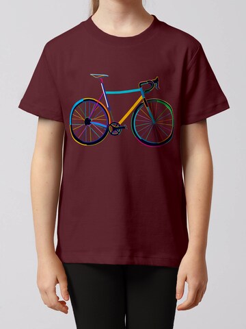 T-Shirt 'Fahrrad by night' watabout.kids en rouge : devant