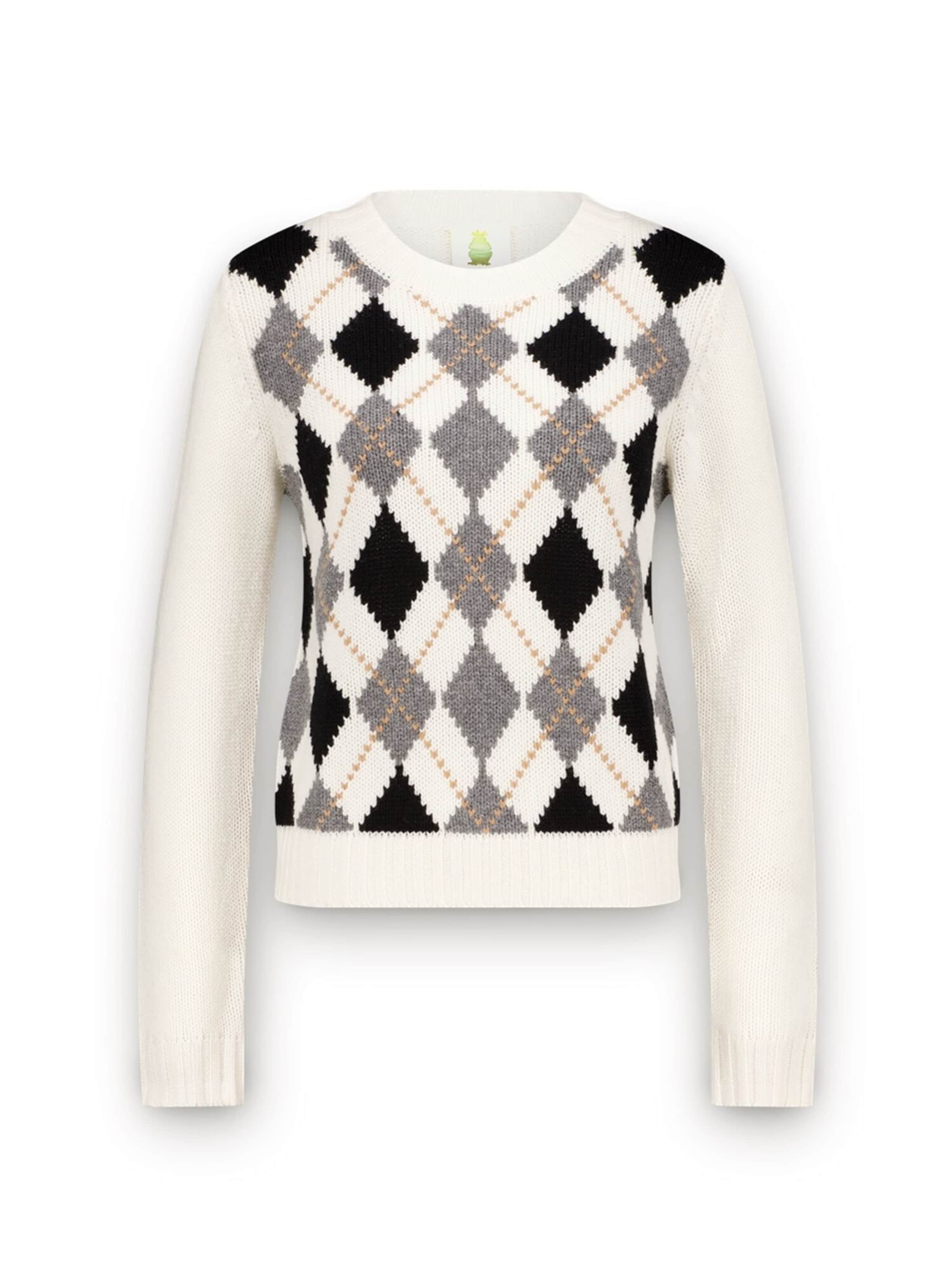 Pull-over 'Argyle' PRINCESS GOES HOLLYWOOD en blanc : devant
