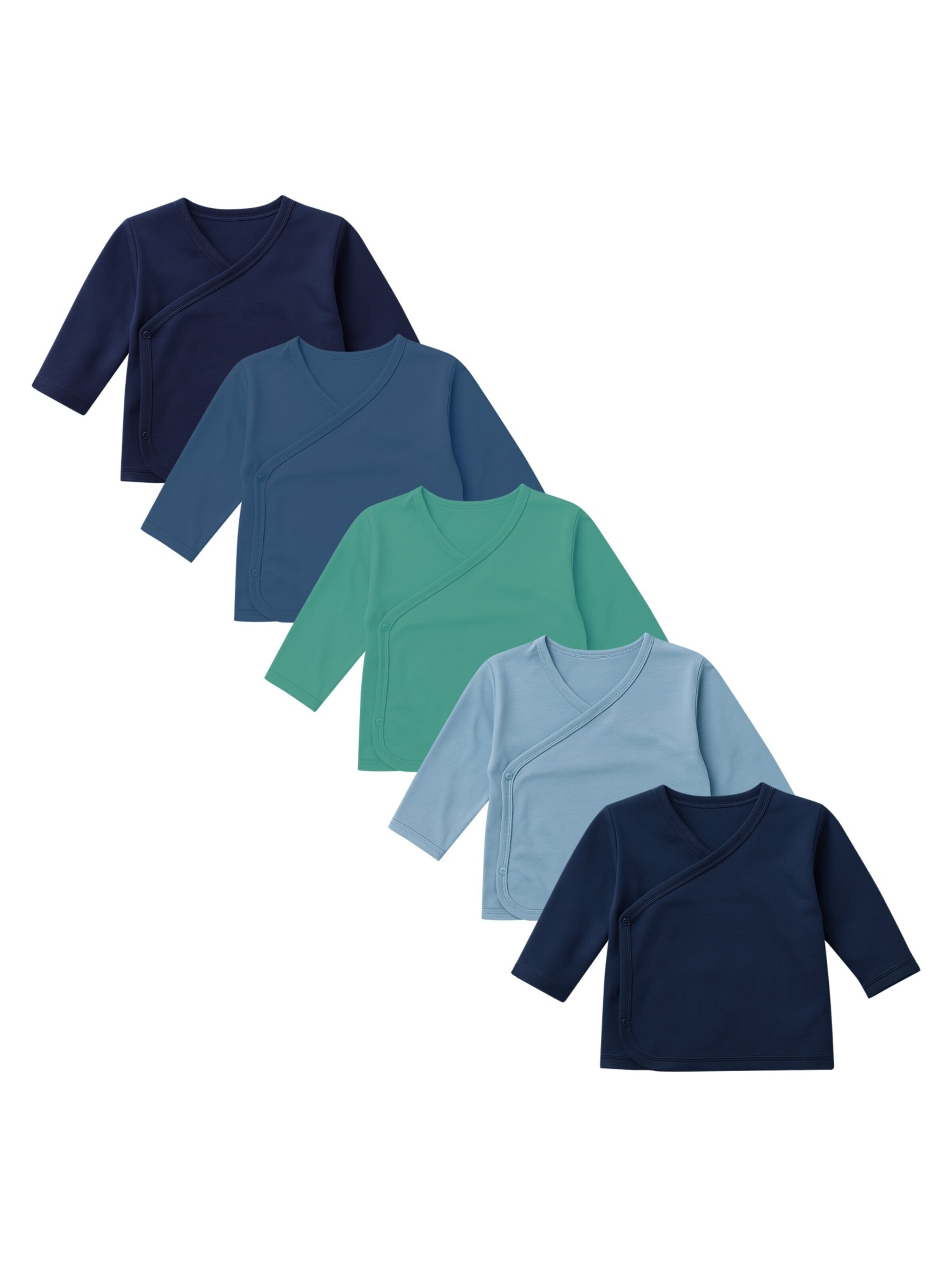 LOREZA Onderhemd 'Jungen Baby Wickelshirts' in Gemengde kleuren: voorkant