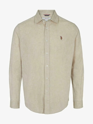 U.S. POLO ASSN. Hemd 'Bolt' in Beige: Vorderseite