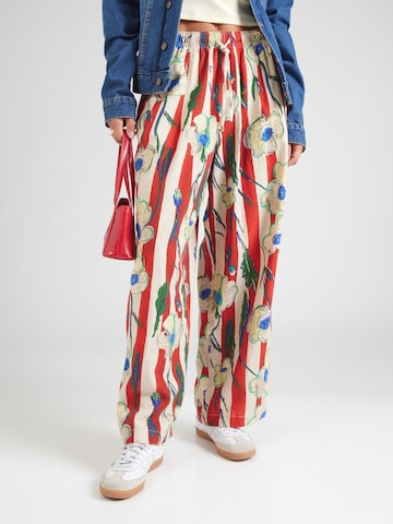 TOPSHOP Wide leg Trousers in Red: front