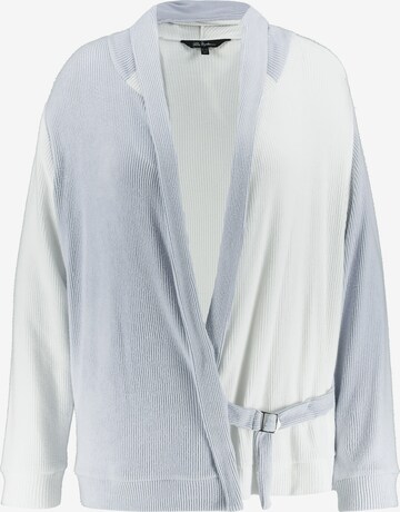 Ulla Popken Zip-Up Hoodie in Blue: front