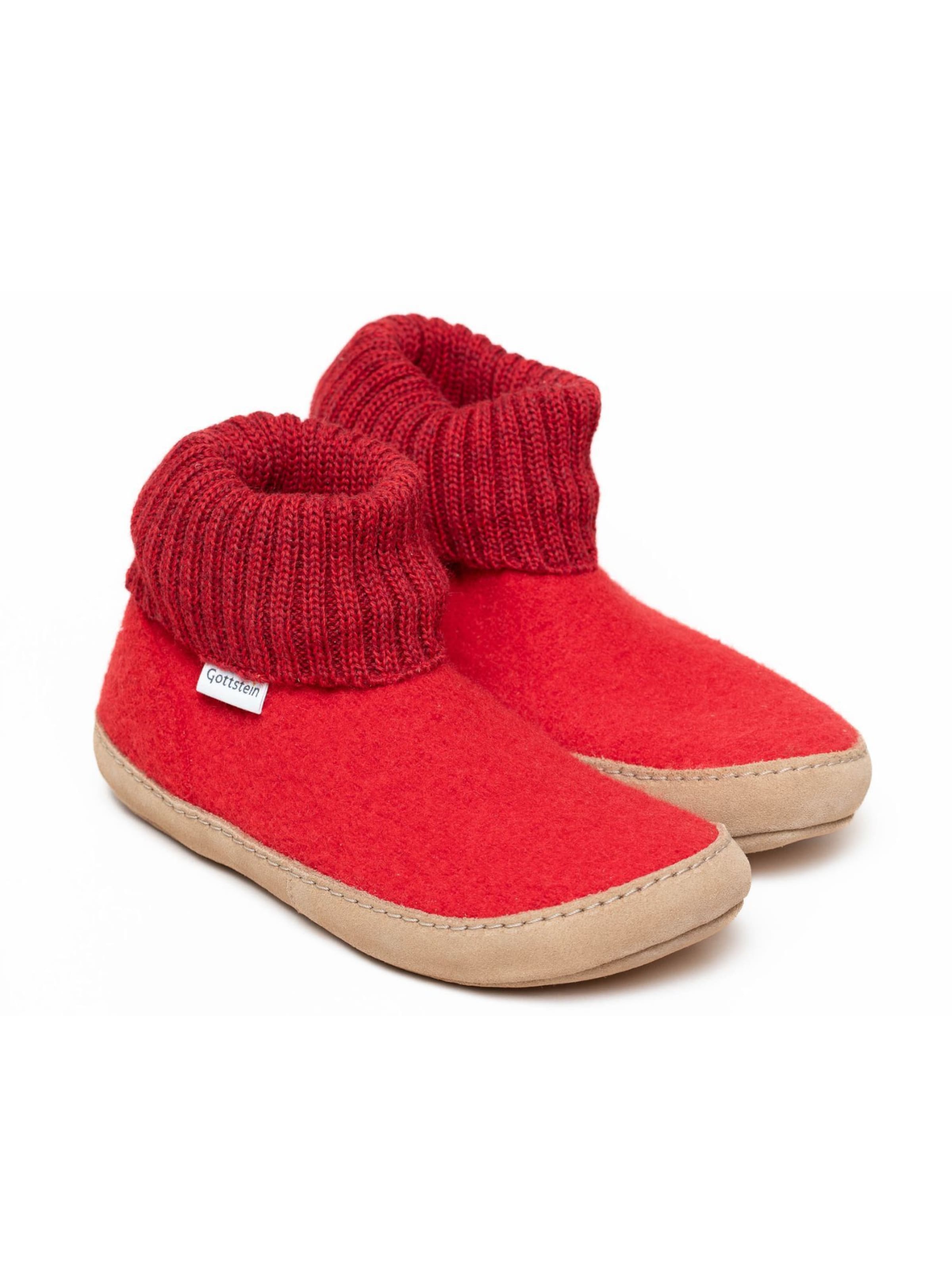 Gottstein Slippers 'Hüttenschuhe Dakota' in Red