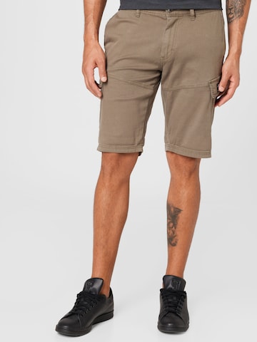 QS by s.Oliver Cargo Pants 'JOHN' in Brown: front