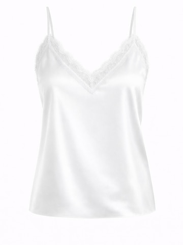 Worldclassca Top 'Spaghetti Lace Trim Top' in White: front