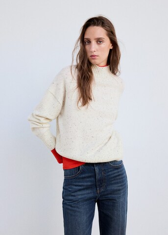 MANGO Sweater 'ANABELA' in Beige: front