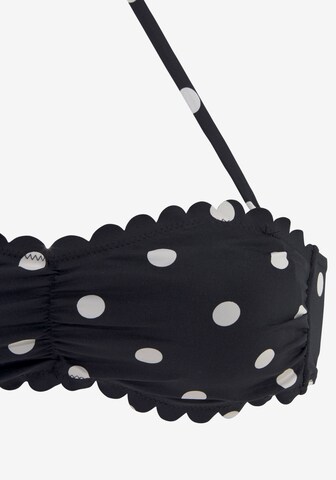 LASCANA Bandeau Bikinitop in Zwart