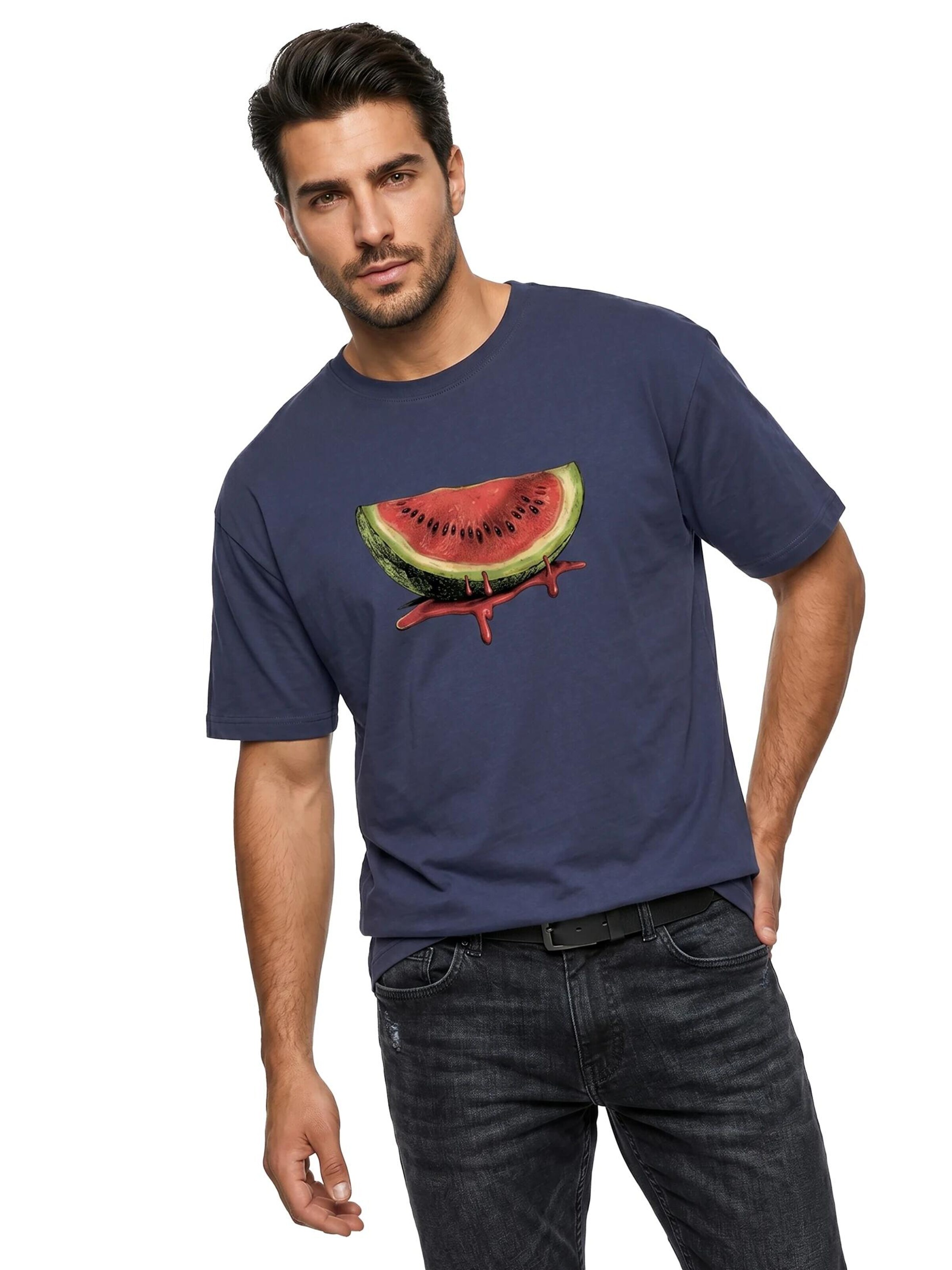 MAKAYA Shirt 'Watermelon' in Blue