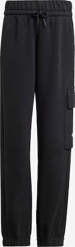 Tapered Pantaloni sport 'Essentials' de la ADIDAS SPORTSWEAR pe negru: față