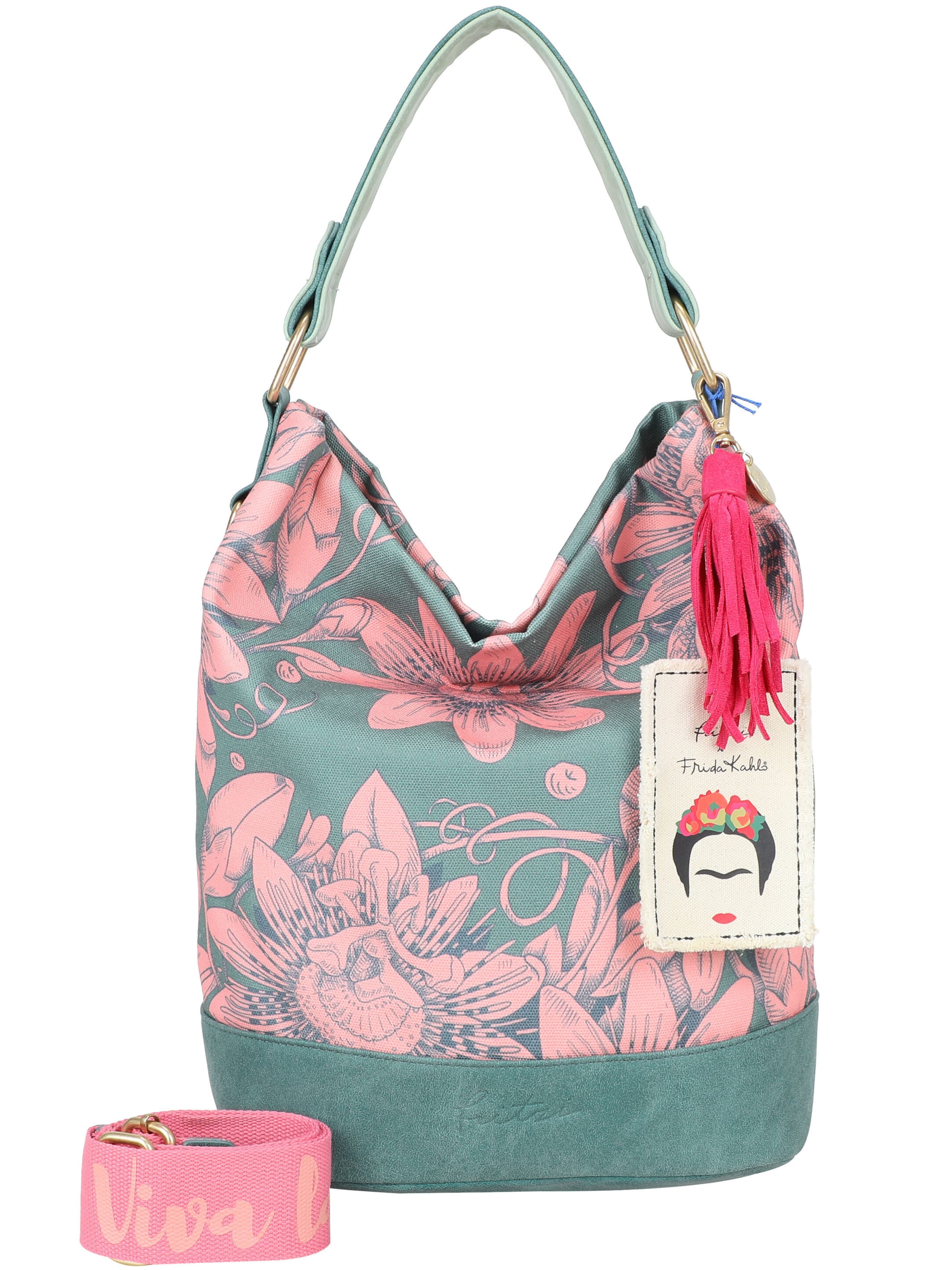 Fritzi aus Preußen Tasche Izzy07 Limited Bloom 'Fritzi x F. Kahlo' in Grün: Vorderseite