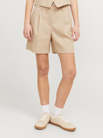 JJXX Wide leg Bandplooibroek 'JXEllis' in Grijs: voorkant