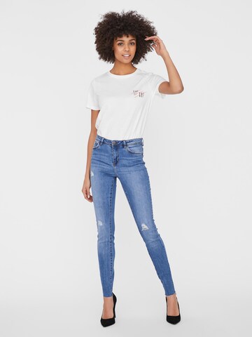 VERO MODA Skinny Džínsy 'Tanya' - Modrá