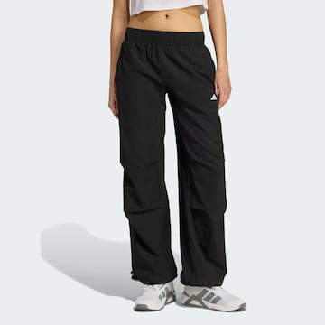 ADIDAS PERFORMANCE Loose fit Workout Pants 'Essentials' in Black: front