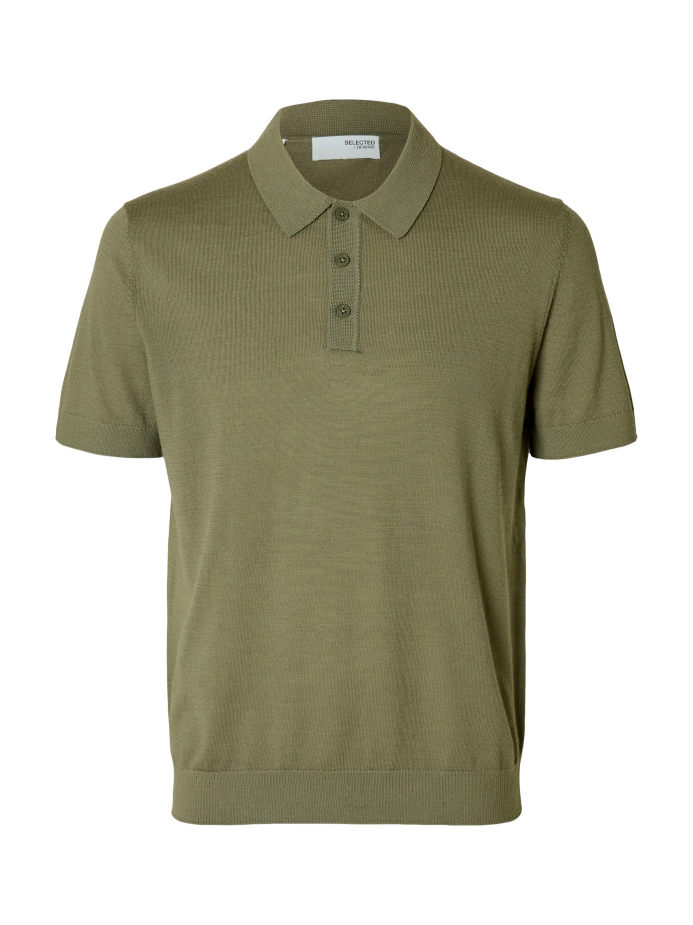 SELECTED Shirt in Groen: voorkant