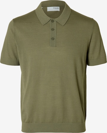 SELECTED Poloshirt in Grün: Vorderseite