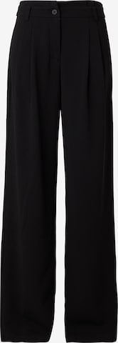Only Tall Wide leg Bandplooibroek 'ONLEVI' in Zwart: voorkant