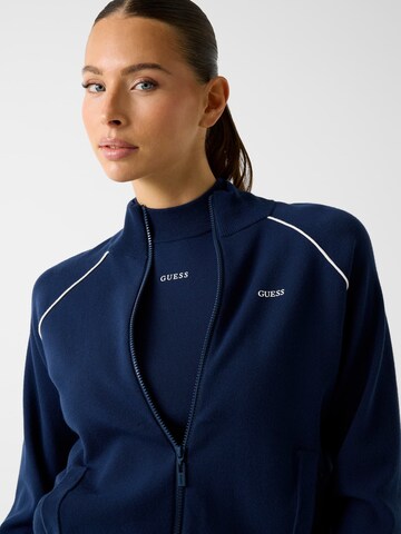 GUESS Zip-Up Hoodie in Blue